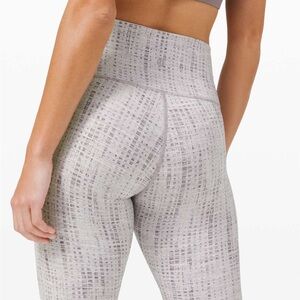 lululemon athletica High-Rise Textured Light Gray Leggings